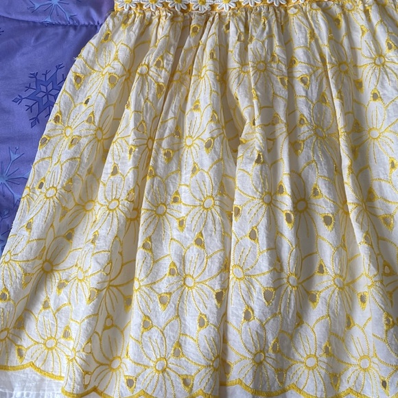 Yellow Floral Kids Dress - Picture 2 of 7